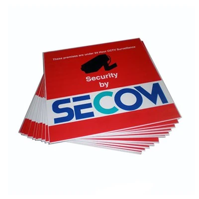 Wodoodporny znak reklamowy Corflute